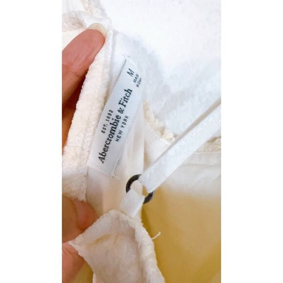 abercrombie and fitch lace maxi dress cream M - Picture 5 of 6
